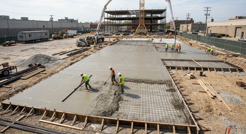 Commercial Slab Installation in Cary, NC